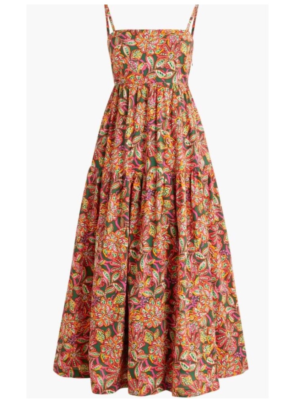 J. Crew Tiered Tie Back Maxi Dress 8